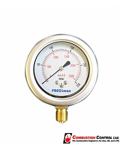 Pressure Gauge 0-250mbar dia63mm