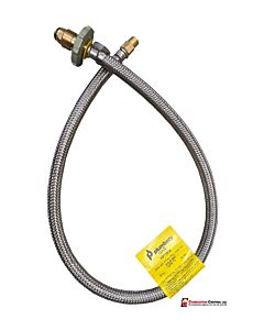 LPG Gas hose SS braided 900mmPolH/W 1/4