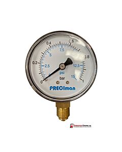 Pressure gauge 1 Bar (15 PSI)