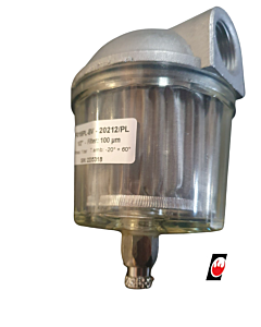 Oil Diesel filter 1/2" connection clear bowl