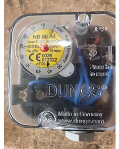 Dungs Pressure switch NB50 A4 2.5 -50mbr Manual Reset