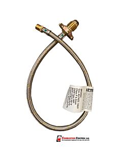 LPG Hose 10mm POL-1/4in NPT 600mm long