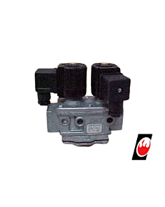 Black Teknigas Double Solenoid Valve With Regulator 1/2" 230V 100mbar(max) 2843112-00