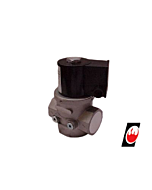 Black Teknigas Solenoid Operated Gas Safety Shut-off valve 1 1/4" Fast Opening with Flow Adjustment