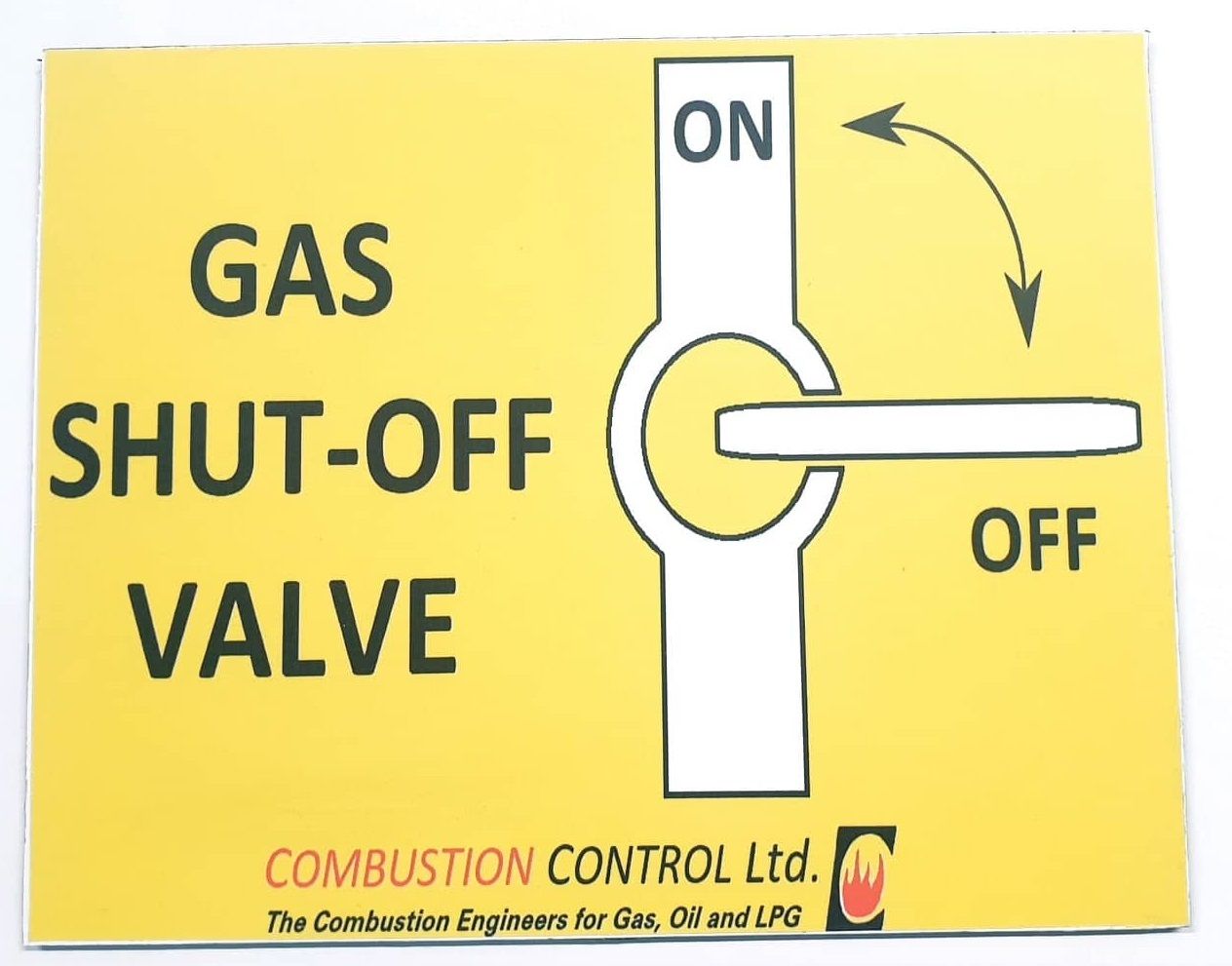 Gas Valve Label